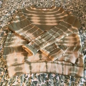 Women’s Green and white winter sweater.